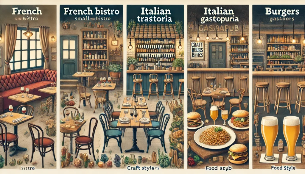 Diferenças Entre Bistrôs, Trattorias e Gastropubs