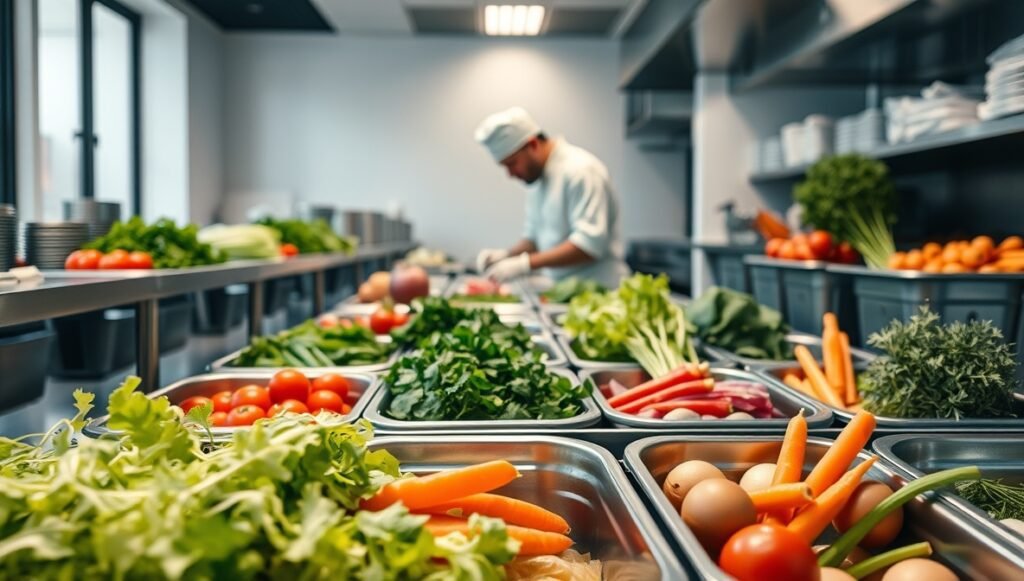 Vegetais higienizados para restaurantes